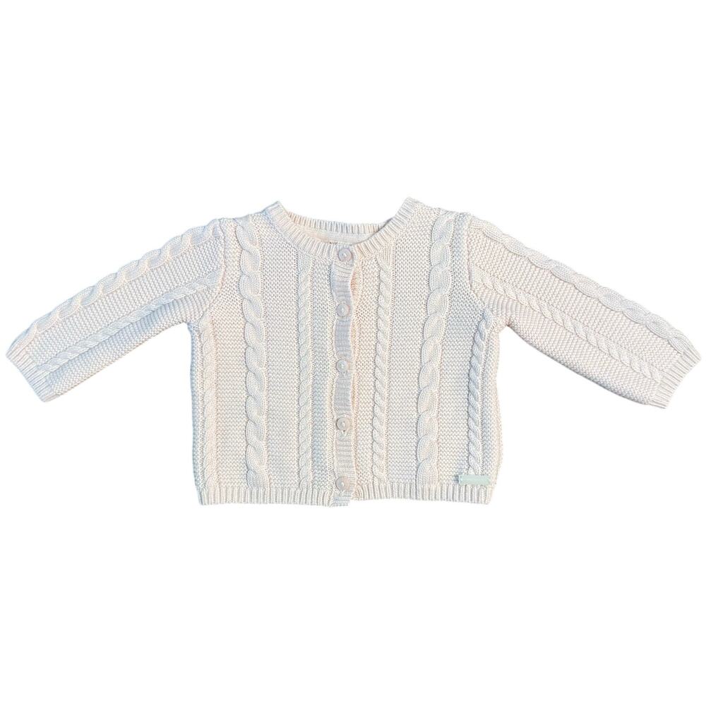 Janie and Jack Cableknit Cardigan Sweater Petal Pink Infant Baby Girl 0-3 Months